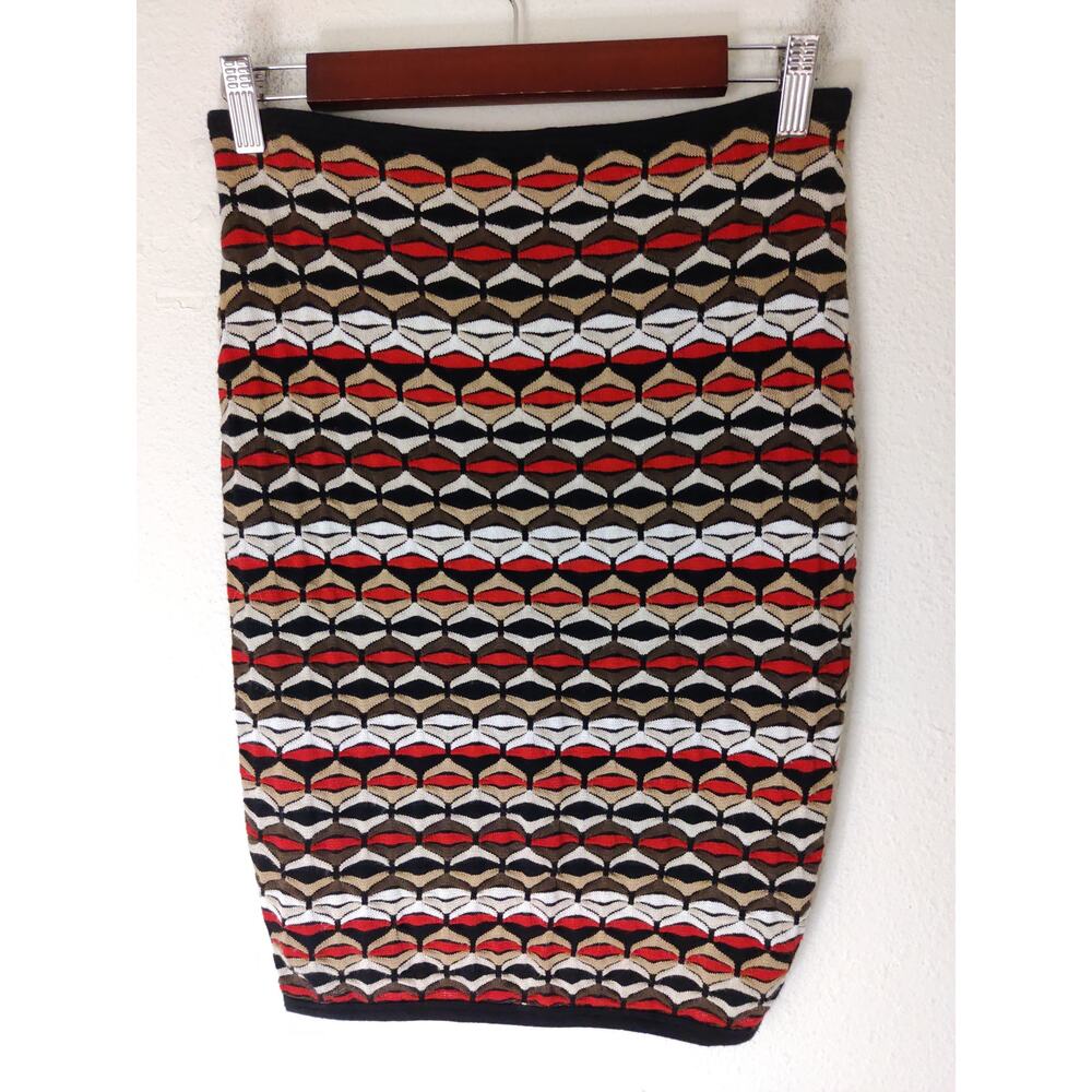 Bailey 44 Multicolor Geometric Print High Waisted Knit Pencil Skirt Size S